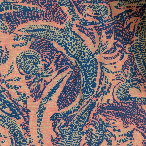 NWT! Lilly Pulitzer Etta Top Coastal Blue Maybe Gator Size XS - Picture 4 of 11